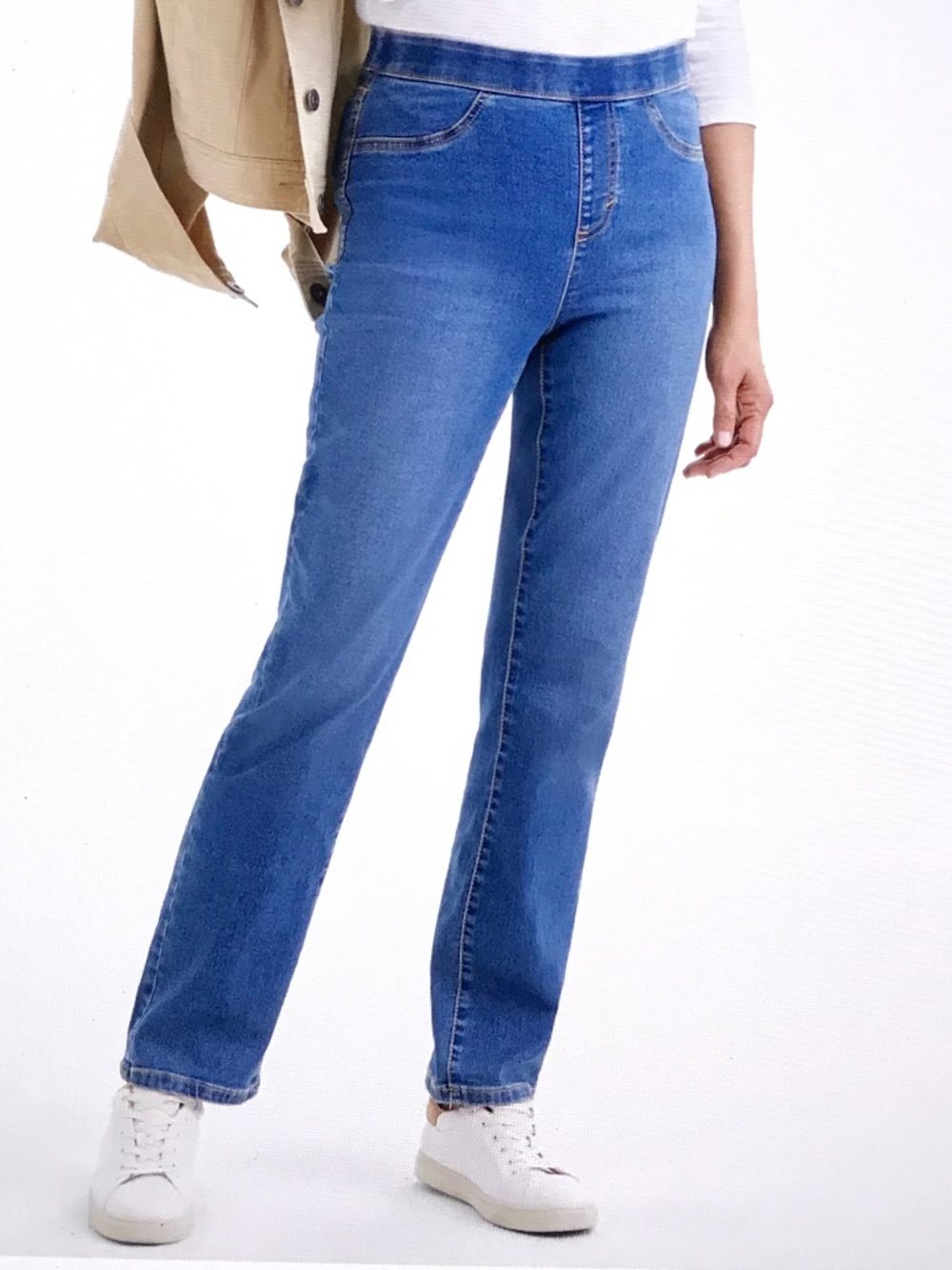 STYLE & CO. Women's Straight Leg Pull-On Jeans Size Large